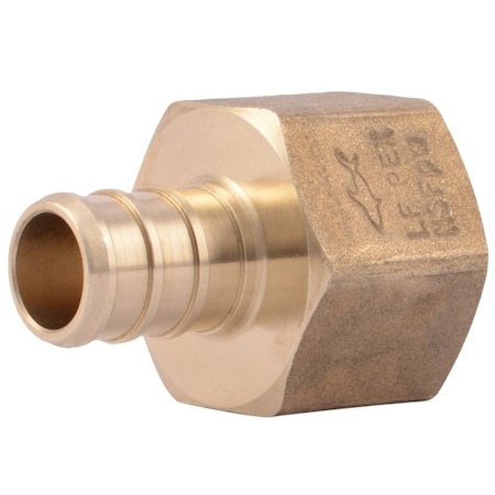Sharkbite Hose to Pipe Adapter, 1/2 in, PEX Barb x FNPT, DZR Brass, 200 psi Pressure UC072LFA